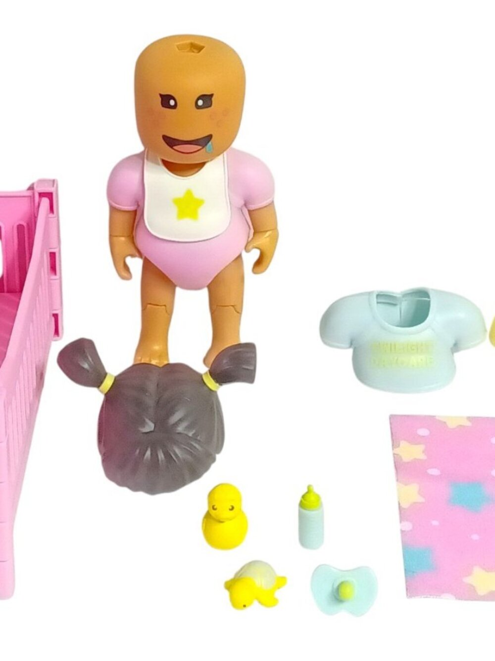 Roblox Twilight Daycare Deluxe OG Baby Pack Doll, Accessories & Bib NO CODE